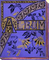 Blue album cover with passion flower design