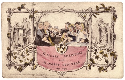Image of first commercial Christmas card 1843